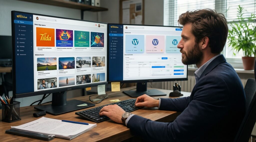 Как выбрать между Tilda, WordPress и кастомной разработкой: простая схема принятия решения - иллюстрация
