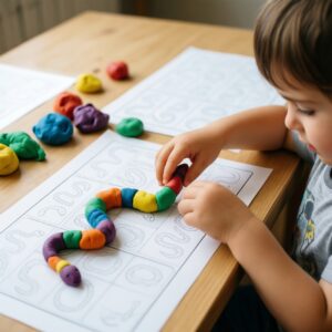 Пластилиновые коврики playdough mats распечатать: как лепить по контуру и развивать моторику
